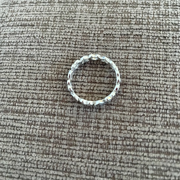 Sterling Silver Heart Ring-Heart Band Ring-Thumb Ring-Stackable Ring - Picture 7 of 8